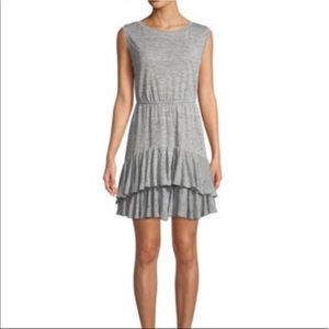 NWT Rebecca Taylor Linen Jersey Ruffle Dress